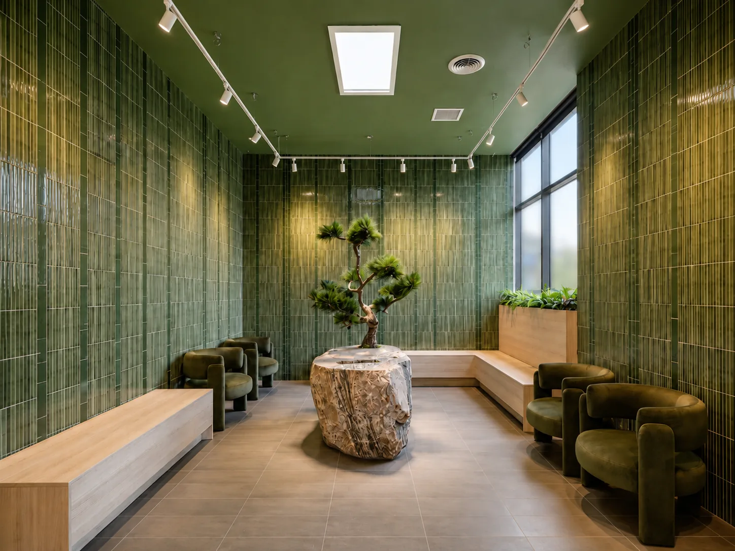 The waiting area at Optimal Health Clinic